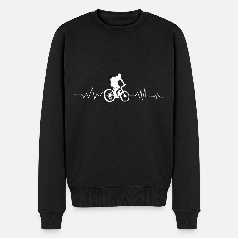 Heartbeat - Cyclisme - (4) - Pull Premium bio Homme - noir