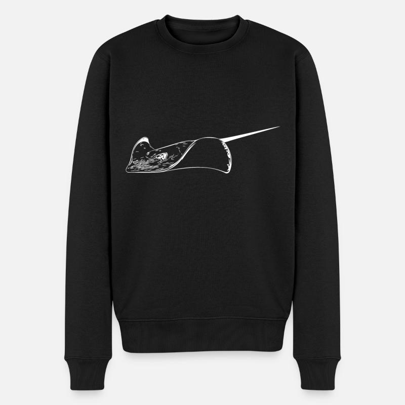 Stingrays in elegant flight - Men's Premium Organic Jumper - black