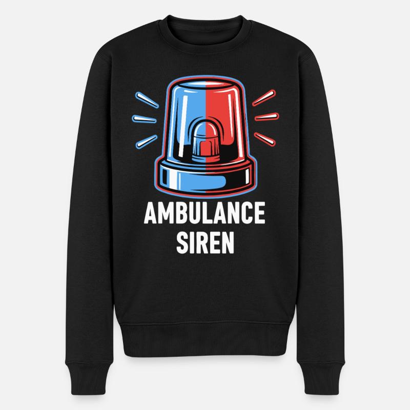 Ambulance Sirene - Männer Premium Bio Pullover - Schwarz