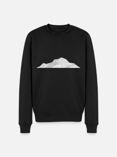 Mountain- - Men's Premium Organic Jumper - black