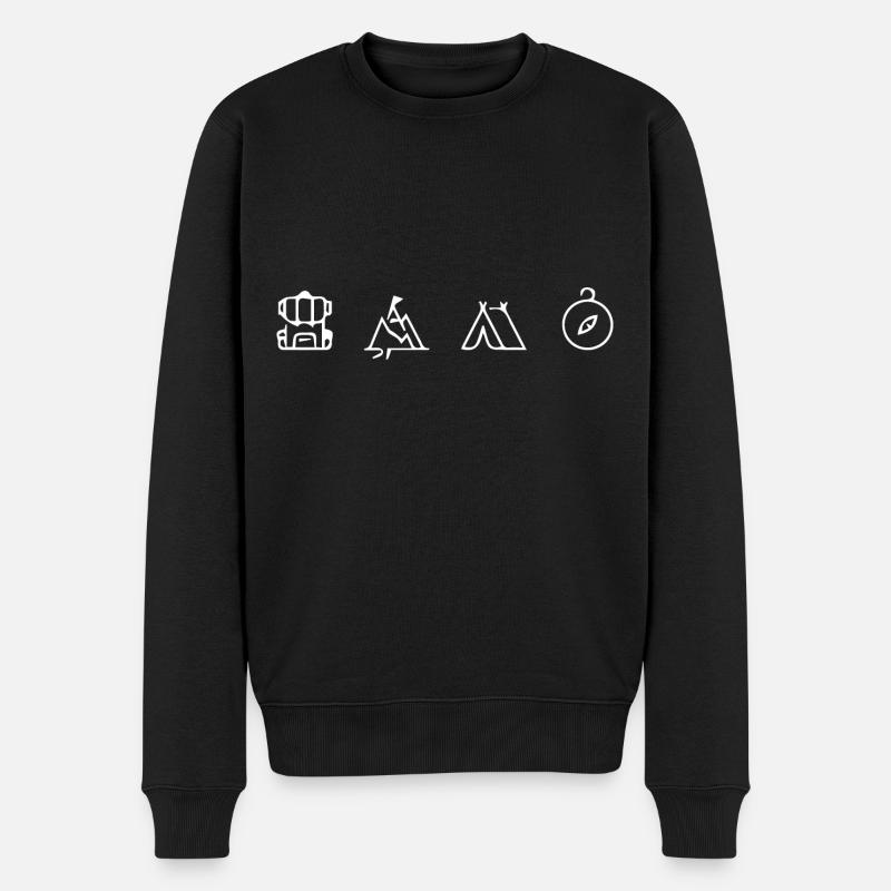 Camping- - Pull Premium bio Homme - noir
