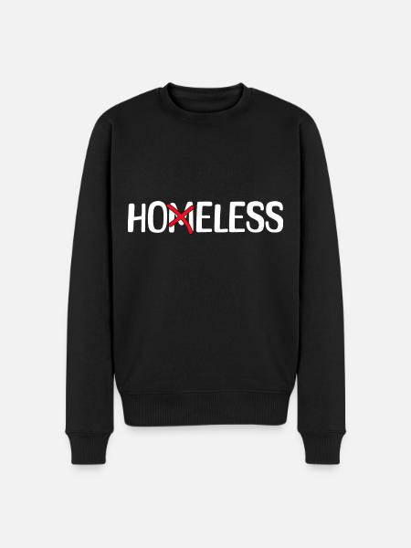 Hoeless Homeless funny saying - Men's Premium Organic Jumper - black