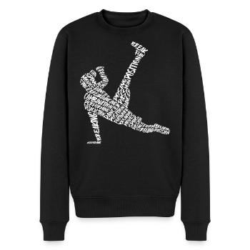 Breakdance Breakdancer Typographie Garçons Enfants - Pull Premium bio Homme - noir - Devant - Nico (187cm)
