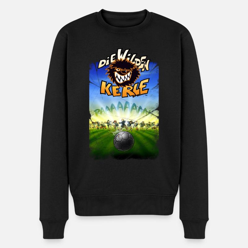 Die Wilden Kerle Angriff - Männer Premium Bio Pullover - Schwarz