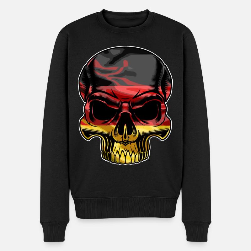 Crâne d'Allemagne - Pull Premium bio Homme - noir