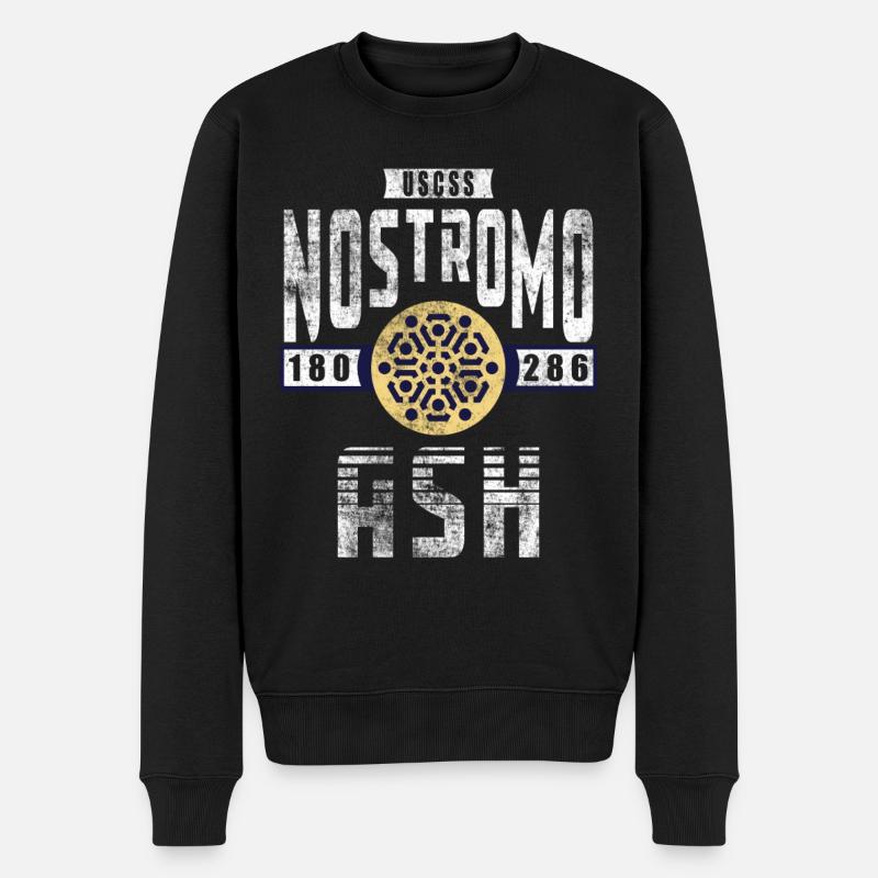Alien Nostromo Mannschaftsrang Ash - Männer Premium Bio Pullover - Schwarz