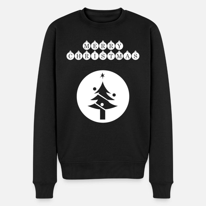 Merry Christmas - Männer Premium Bio Pullover - Schwarz