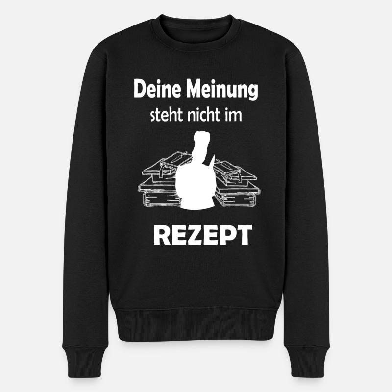 Kochen Koch Küchen Rezept Design - Männer Premium Bio Pullover - Schwarz