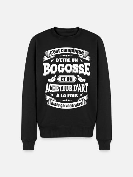 BOGOSSE ET ACHETEUR D’ART - Pull Premium bio Homme - noir