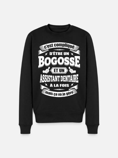 BOGOSSE ET ASSISTANT DENTAIRE - Pull Premium bio Homme - noir
