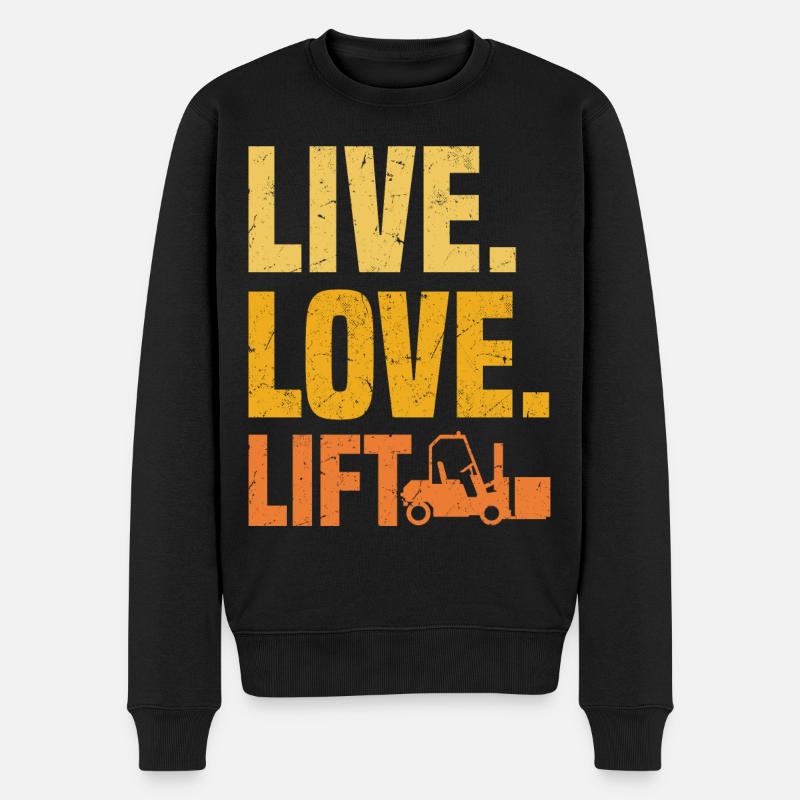 Gabelstaplerfahrer - Männer Premium Bio Pullover - Schwarz