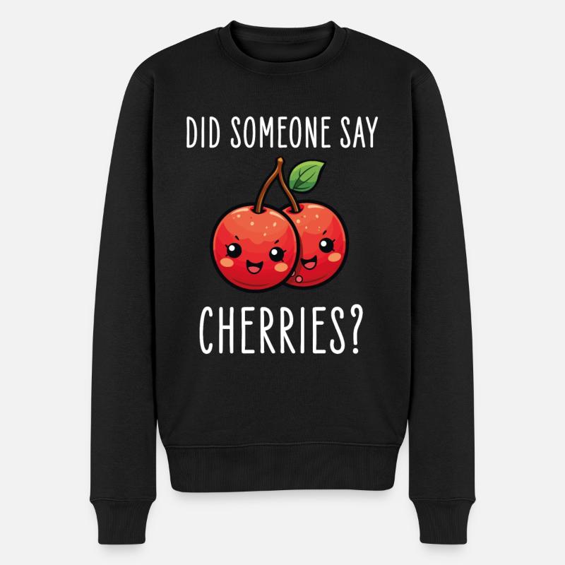 Cerises Kawaii - Pull Premium bio Homme - noir