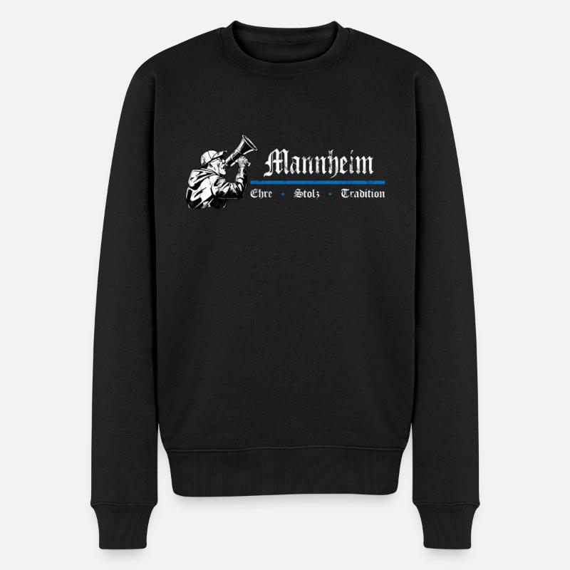 Mannheim Ehre Stolz Tradition - Männer Premium Bio Pullover - Schwarz