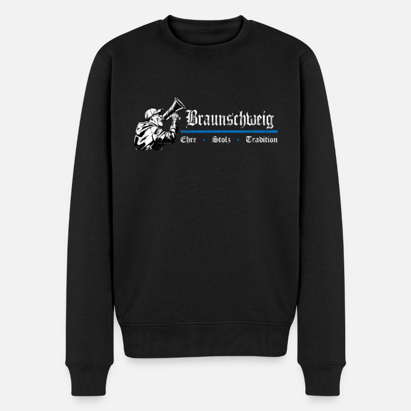 Braunschweig Ehre Stolz Tradition - Männer Premium Bio Pullover - Schwarz