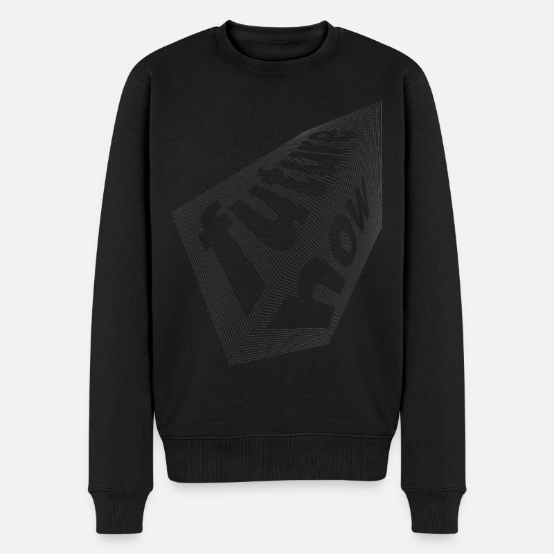 Future Now (3D-Typografie-Edition) - Männer Premium Bio Pullover - Schwarz