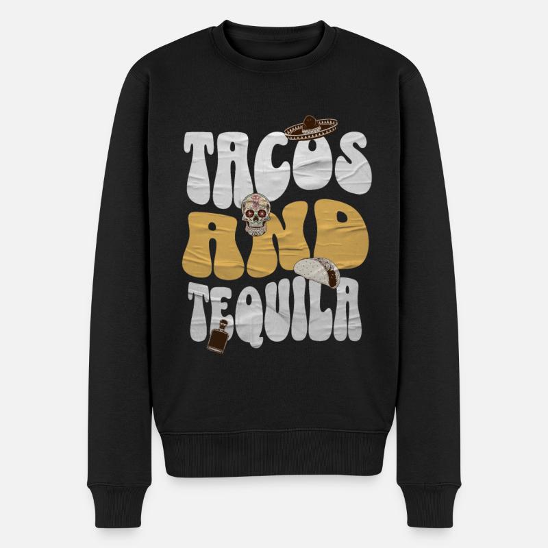 Taco - Männer Premium Bio Pullover - Schwarz