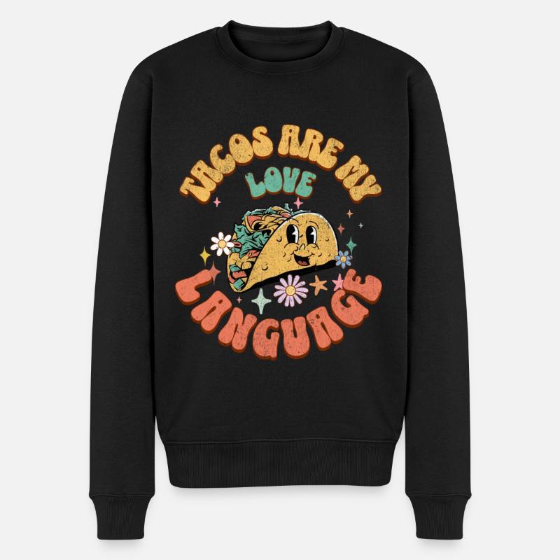 Taco - Männer Premium Bio Pullover - Schwarz