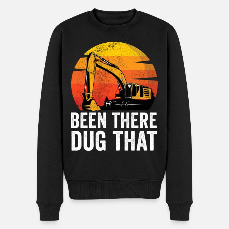 Baggerfahrer Bauarbeiter Bagger - Männer Premium Bio Pullover - Schwarz