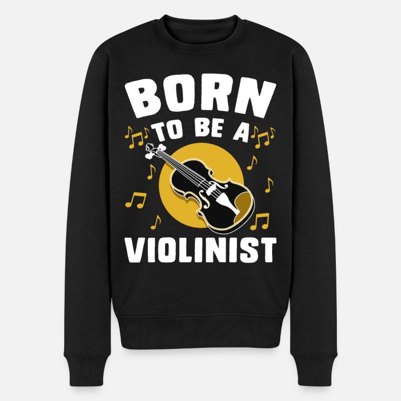 Né pour être violoniste - Musique Violon Violon - Pull Premium bio Homme - noir