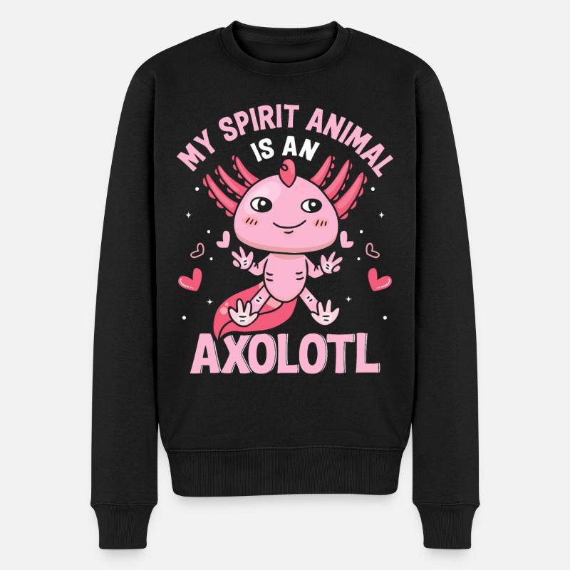 Axolotl - Pull Premium bio Homme - noir