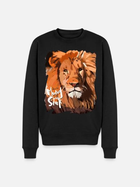 Leo (Joshua 1:9) - Men's Premium Organic Jumper - black