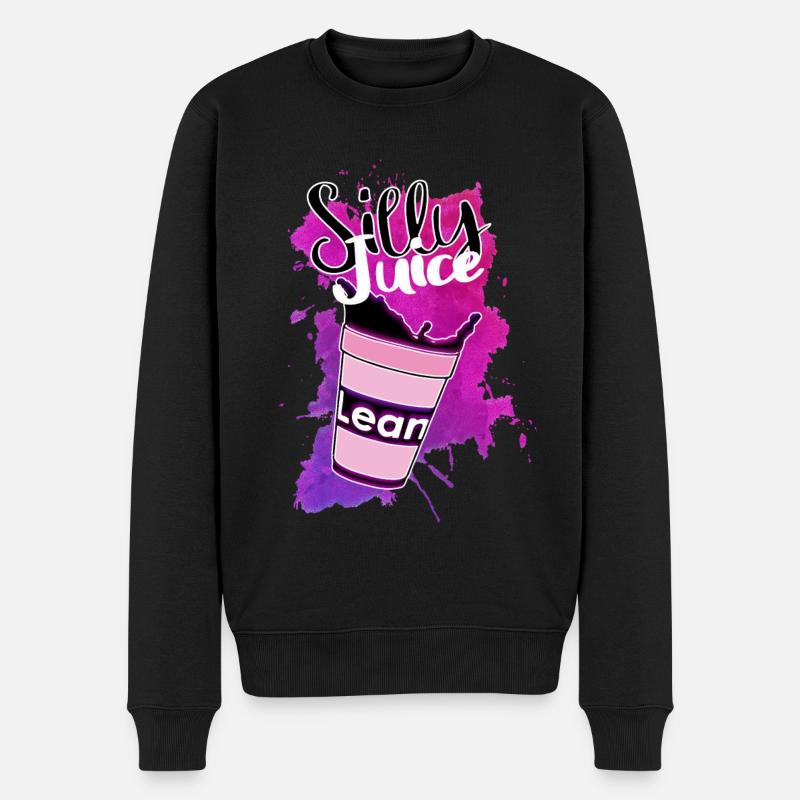 Magere "Silly Juice" Tasse - Männer Premium Bio Pullover - Schwarz
