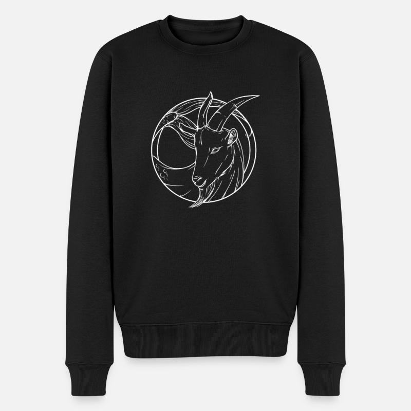 Ziege, Ziegen, witzige ziege, farmtiere, bauernhof - Männer Premium Bio Pullover - Schwarz