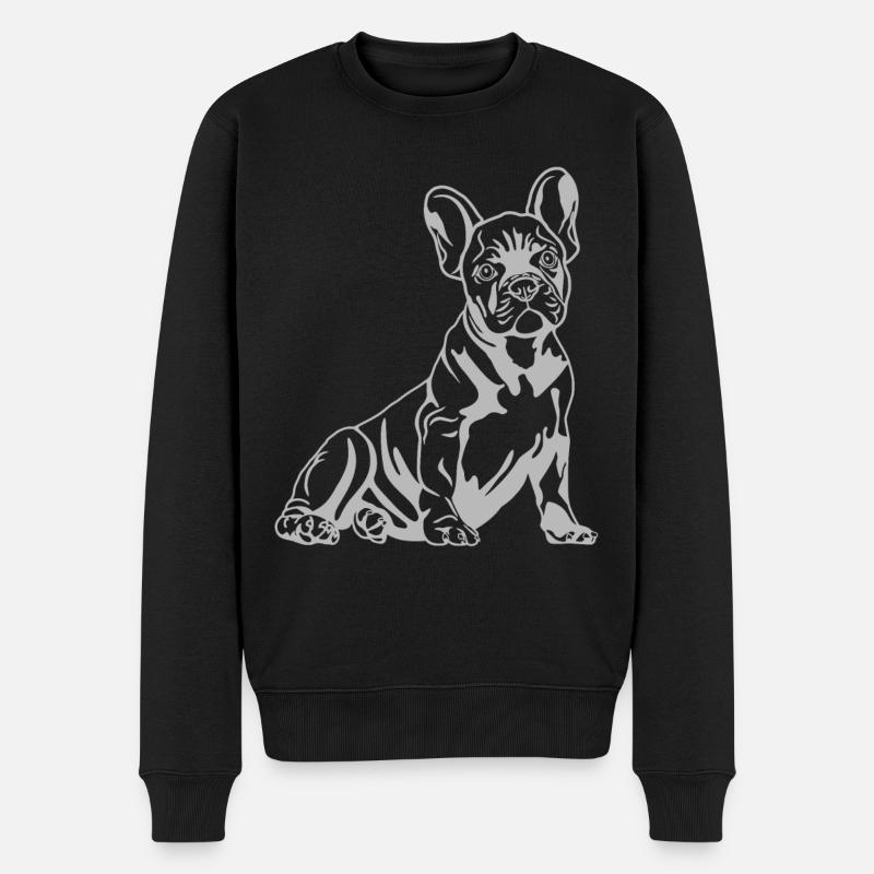 chiot bouledogue français - Pull Premium bio Homme - noir