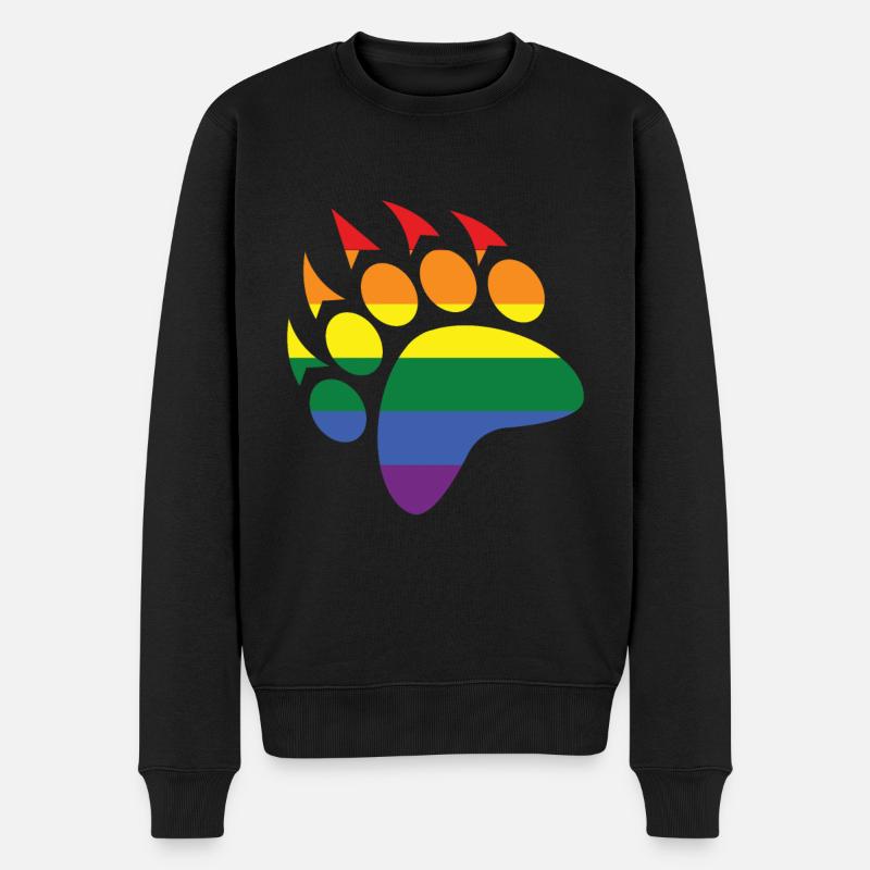 LGBT Gay Pride mois Ours Ours Bear - Pull Premium bio Homme - noir