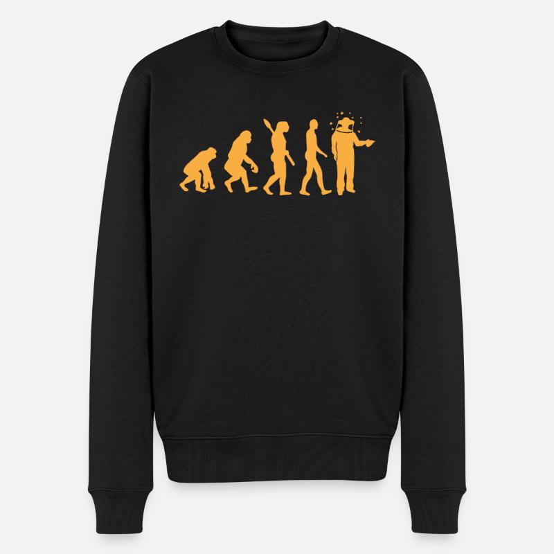 Evolution Imker Imkerei Biene Bienenflüsterer - Männer Premium Bio Pullover - Schwarz