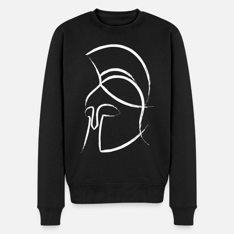 Casque spartiate - Pull Premium bio Homme - noir