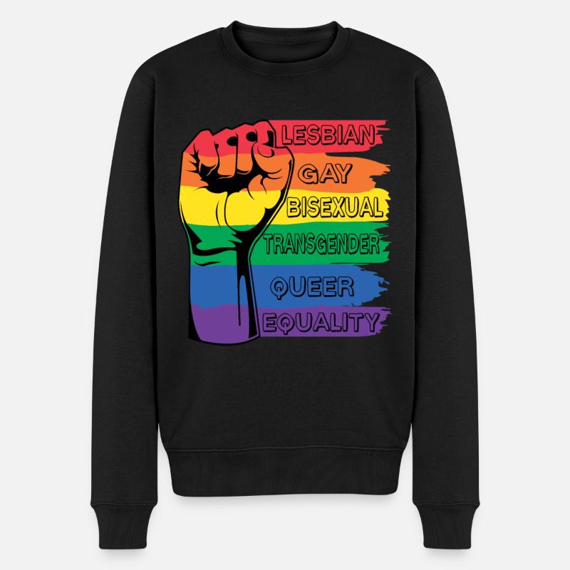 Pride Arc-en-ciel Poing LGBT - Pull Premium bio Homme - noir