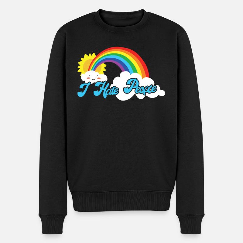 Cute Cloud - Je déteste les gens - Pull Premium bio Homme - noir