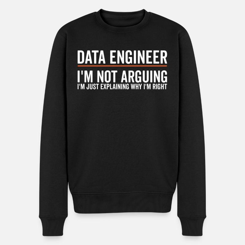 Just Explaining - Data Engineer - Men's Premium Organic Jumper - black