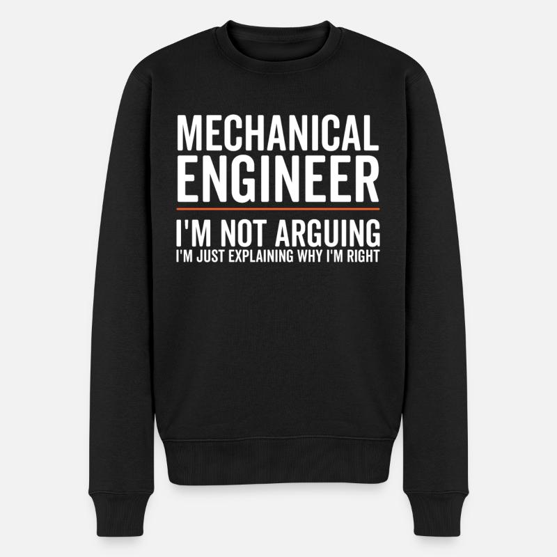 Just Explaining - Maschinenbauingenieur - Männer Premium Bio Pullover - Schwarz