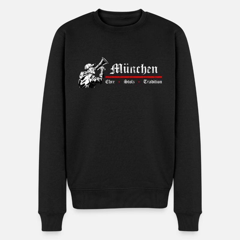 München Ehre Stolz Tradition - Fussball - Männer Premium Bio Pullover - Schwarz