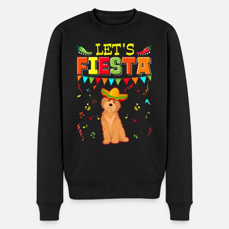 Mexikanisch - Let's Fiesta Goldendoodle - Männer Premium Bio Pullover - Schwarz