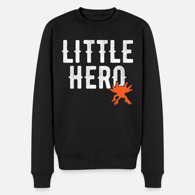 Petit Héros - Mignon Animal Axolotl - Pull Premium bio Homme - noir