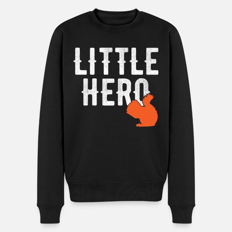 Petit héros - Mignon animal Chipmunk - Pull Premium bio Homme - noir