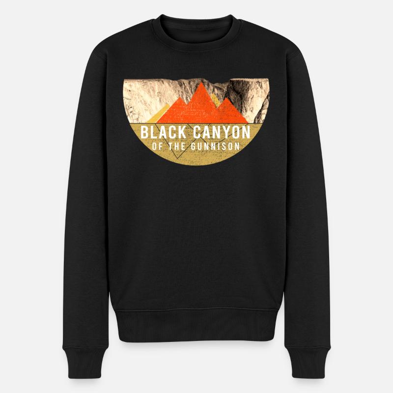 Weinlese - Schwarzer Schlucht-Nationalpark - Männer Premium Bio Pullover - Schwarz