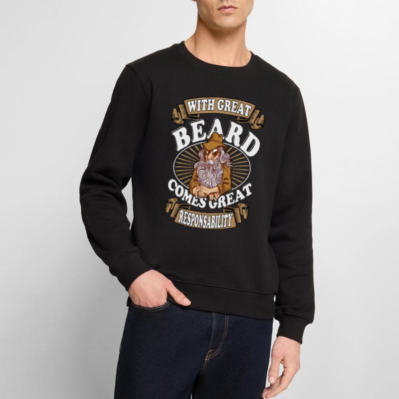 With great beard comes great responsability Bart Men's Premium Organic Jumper