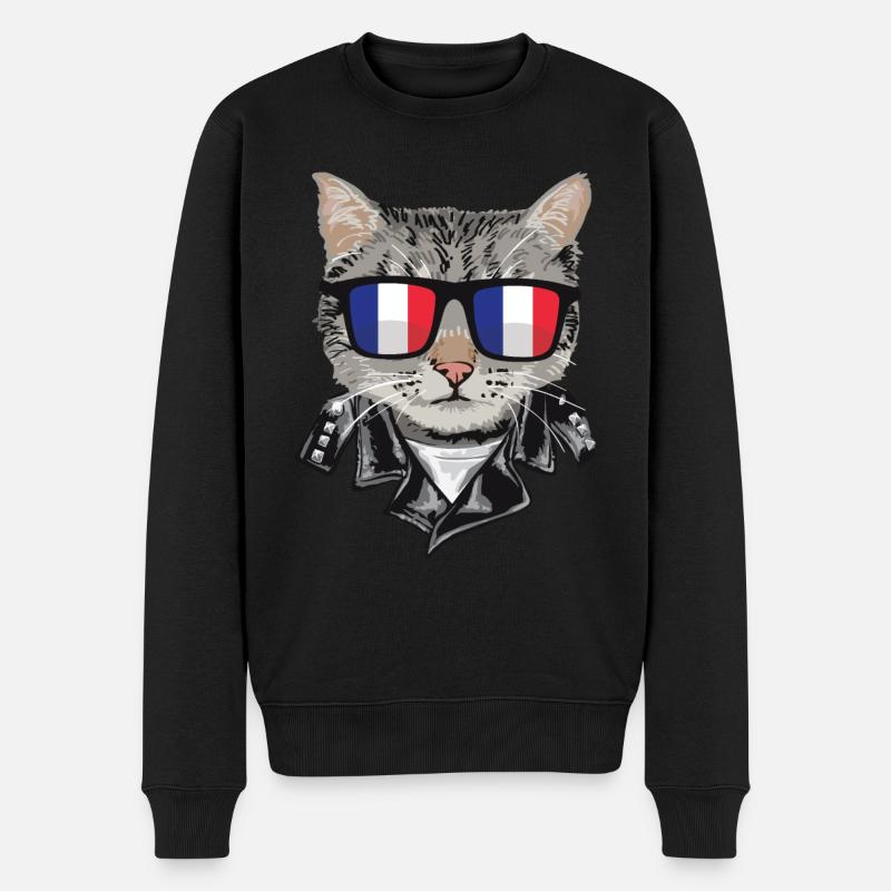 Lunettes de soleil Cat Flag - Pull Premium bio Homme - noir