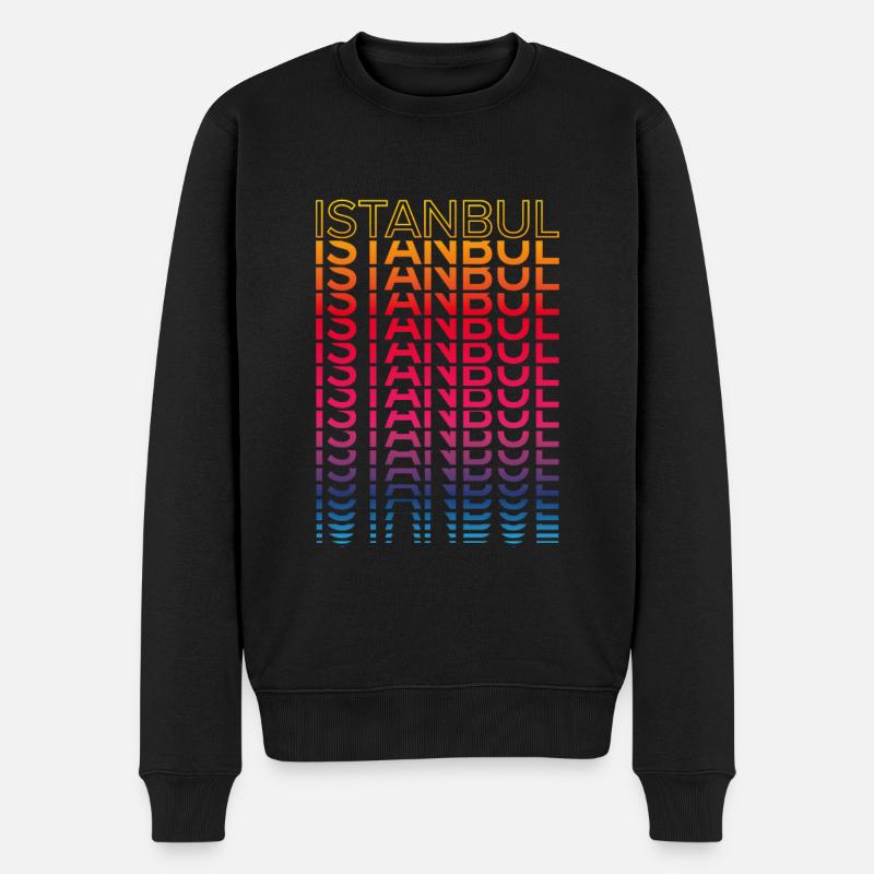 Ville rétro nostalgique - Rainbow Istanbul - Pull Premium bio Homme - noir