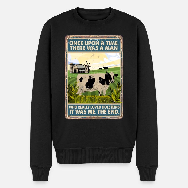 Race de vache Holstein aimés - Pull Premium bio Homme - noir