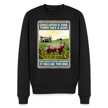 Kuhrasse Liebte Limousins - Männer Premium Bio Pullover - Schwarz - Vorne - Nico (187cm)