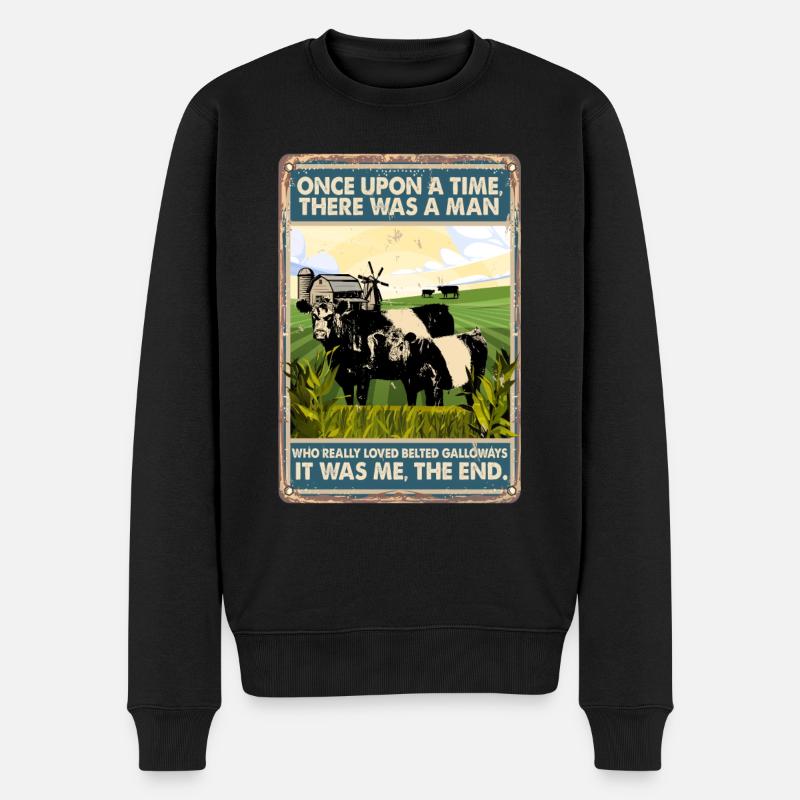Kuhrasse Liebte Gürtellken Galloways - Männer Premium Bio Pullover - Schwarz