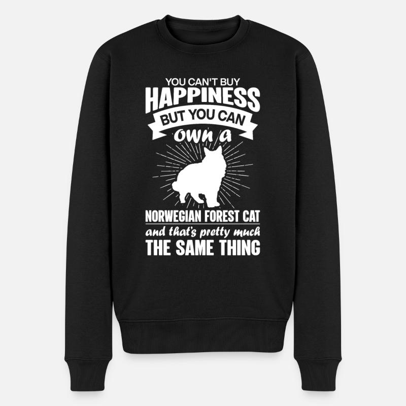 Kann Eine Norwegische Waldkatze Kaufen - Männer Premium Bio Pullover - Schwarz