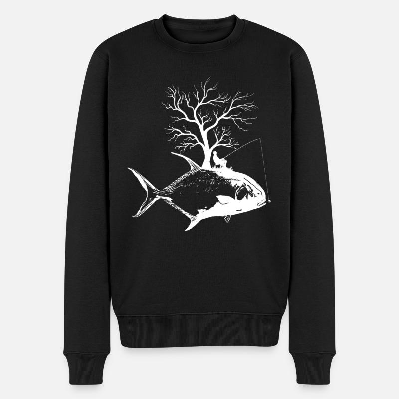 Arbre graphique - Permis de pêche - Pull Premium bio Homme - noir