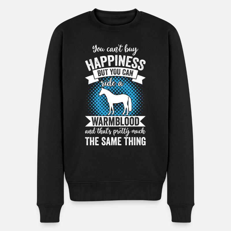 Équitation - Warmblood Horse - Pull Premium bio Homme - noir