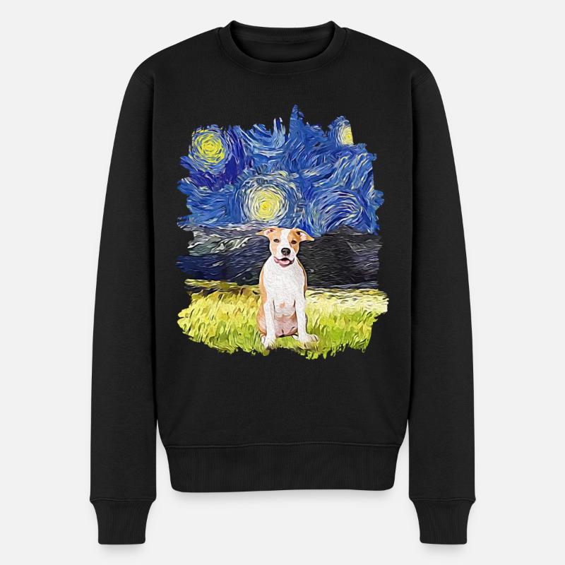 Nuit étoilée - American Pitbull - Pull Premium bio Homme - noir